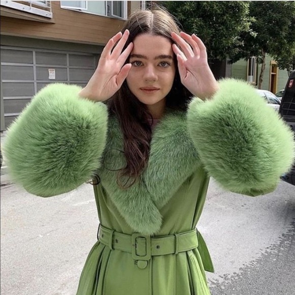 Saks Potts Foxy Coat - Green - Size 1 - Picture 3 of 10